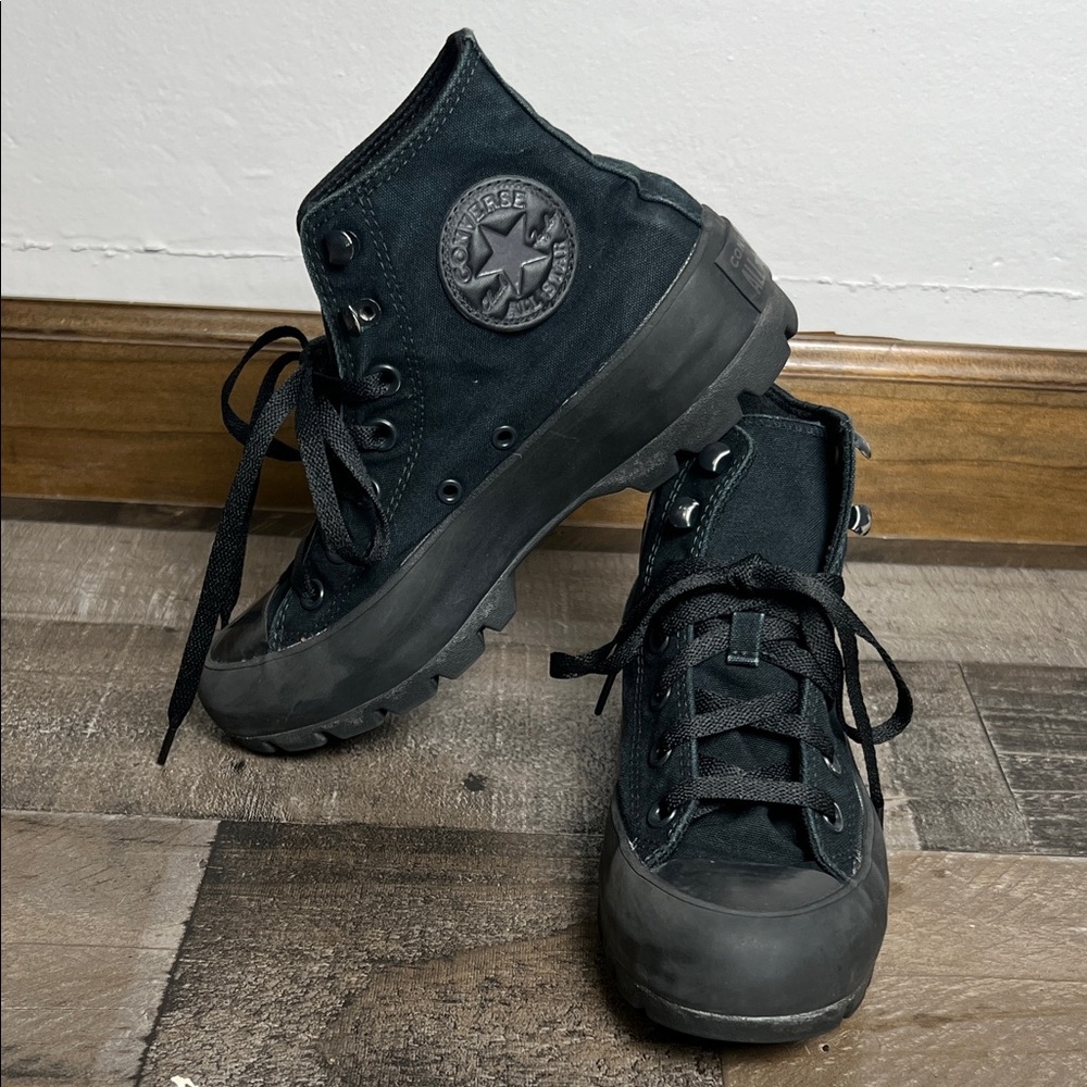 Converse Black High-Top Platform Sneakers